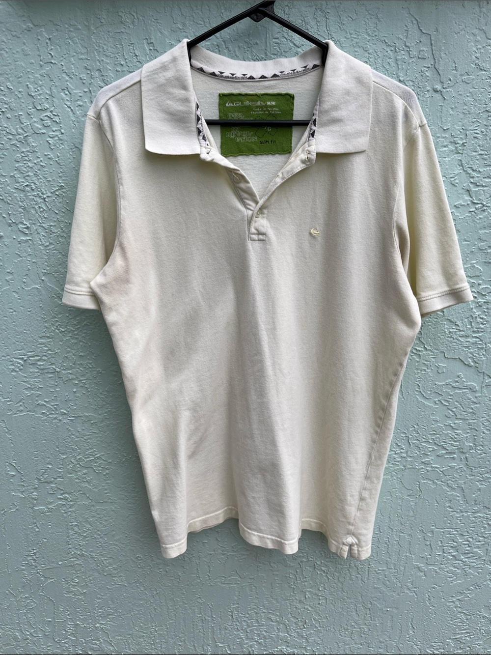 Quiksilver Men's Light Yellow Polo Shirt